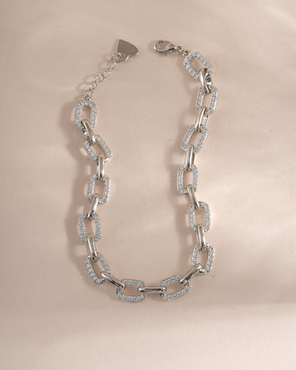 Pave Chain Link Bracelet