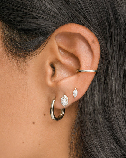 Halo Marquise Studs