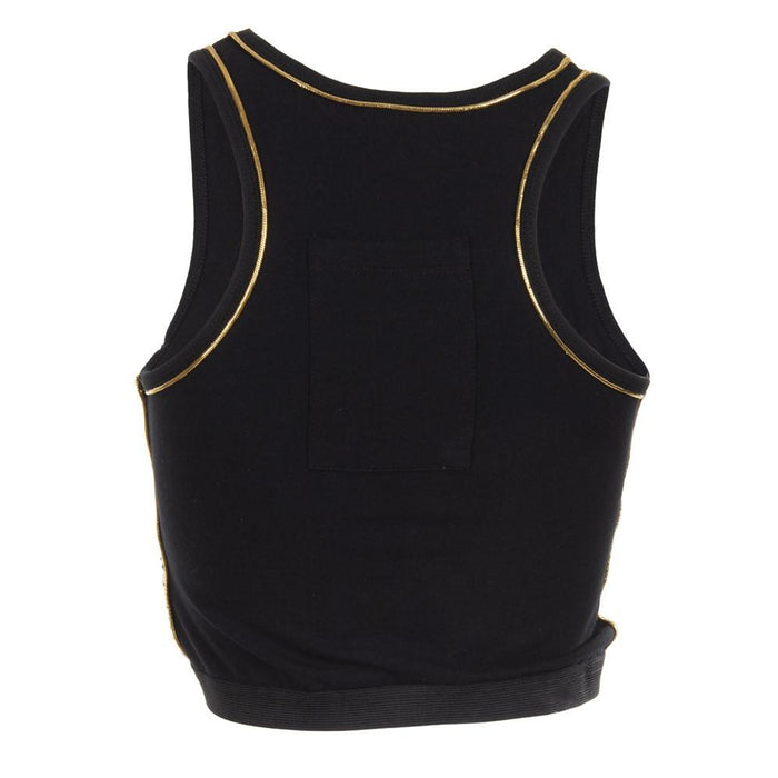 Peto Negro Franja Blanca