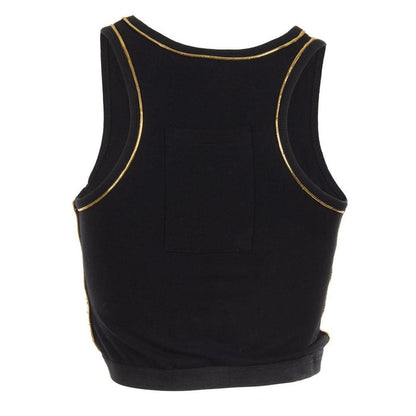 Peto Negro Franja Blanca