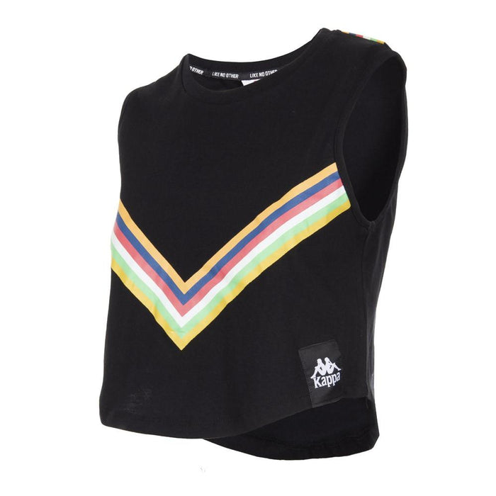 Peto Negro Franja Multicolor