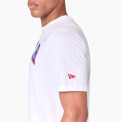 The Male model is wearing Philadelphia 76ers NBA White T-Shirt 4