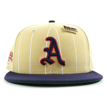 Philadelphia Athletics New Era 59Fifty Fitted Hat (59FIFTY DAY - Vegas Gold Pinstripe)