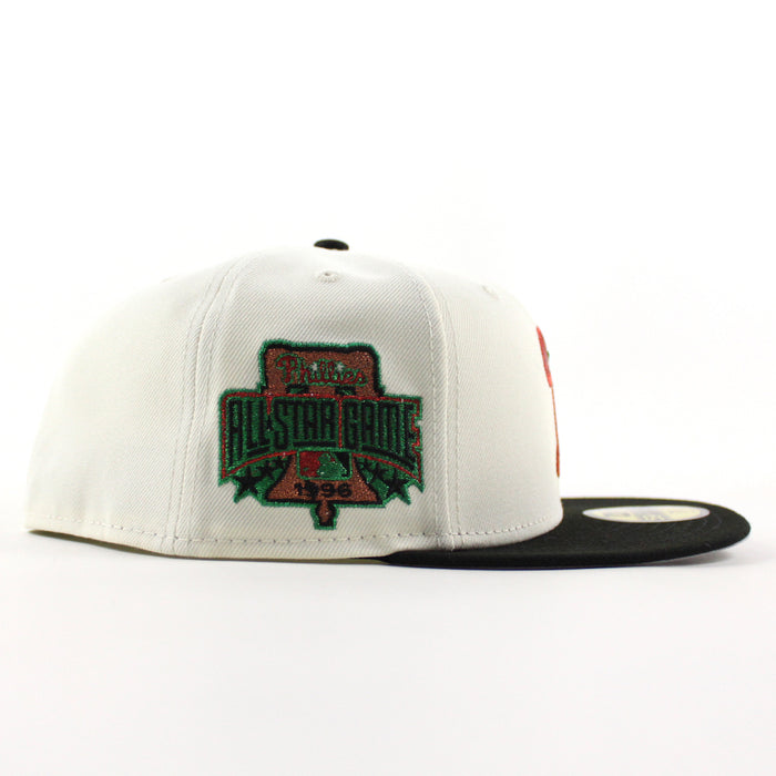 Philadelphia Phillies 1996 All Star Game 59Fifty New Era Fitted Hat (Chrome White Black and Gray Under Brim)