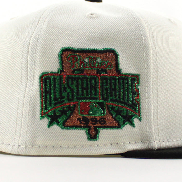 Philadelphia Phillies 1996 All Star Game 59Fifty New Era Fitted Hat (Chrome White Black and Gray Under Brim)