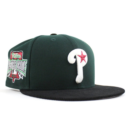 Philadelphia Phillies 1996 ALL STAR GAME 59Fifty New Era Fitted Hat (Dark Green Corduroy Gray Under Brim)