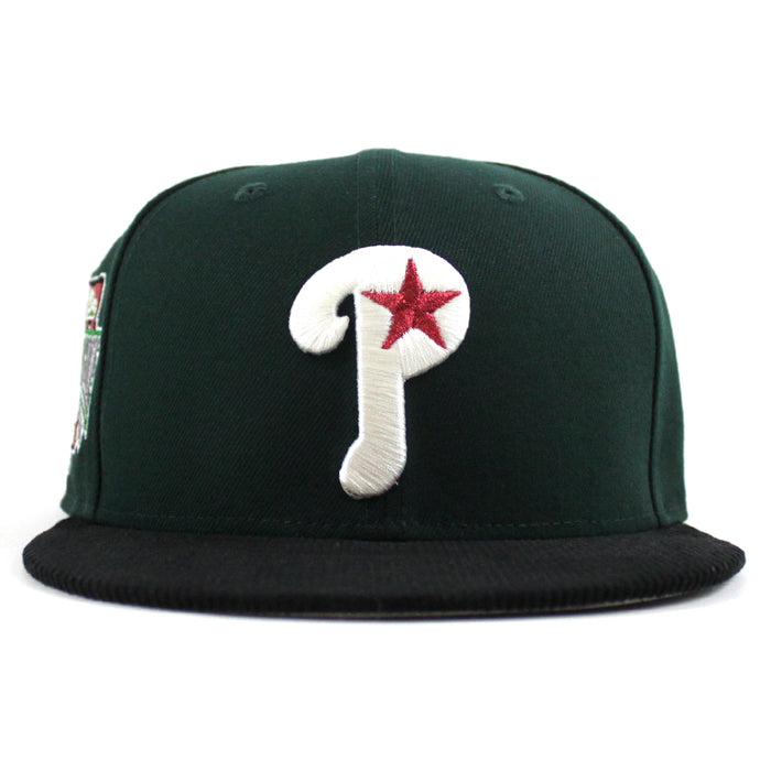 Philadelphia Phillies 1996 ALL STAR GAME 59Fifty New Era Fitted Hat (Dark Green Corduroy Gray Under Brim)