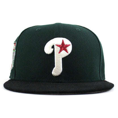 Philadelphia Phillies 1996 ALL STAR GAME 59Fifty New Era Fitted Hat (Dark Green Corduroy Gray Under Brim)