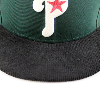 Philadelphia Phillies 1996 ALL STAR GAME 59Fifty New Era Fitted Hat (Dark Green Corduroy Gray Under Brim)