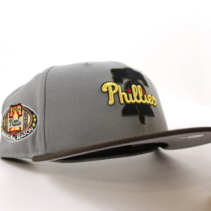 Philadelphia Phillies 2004 Inaugural Season 59Fifty New Era Fitted Hat (Misty Walnut Gray Under Brim)