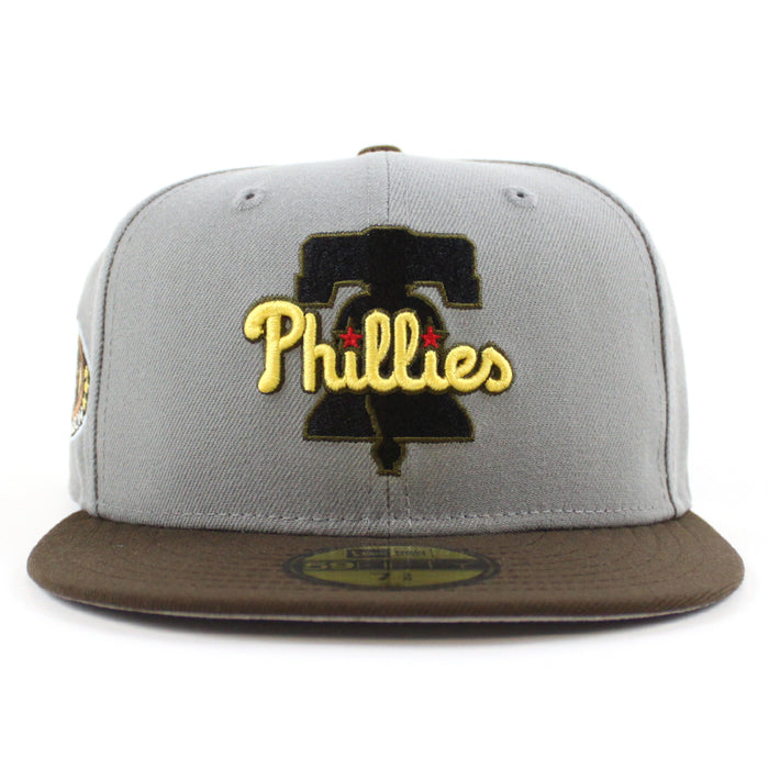 Philadelphia Phillies 2004 Inaugural Season 59Fifty New Era Fitted Hat (Misty Walnut Gray Under Brim)