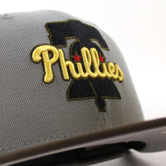 Philadelphia Phillies 2004 Inaugural Season 59Fifty New Era Fitted Hat (Misty Walnut Gray Under Brim)