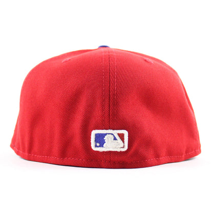 Philadelphia Phillies The Phillie Phanatic 59Fifty New Era Fitted Hat (Scarlet Red Royal Blue Green Under Brim)