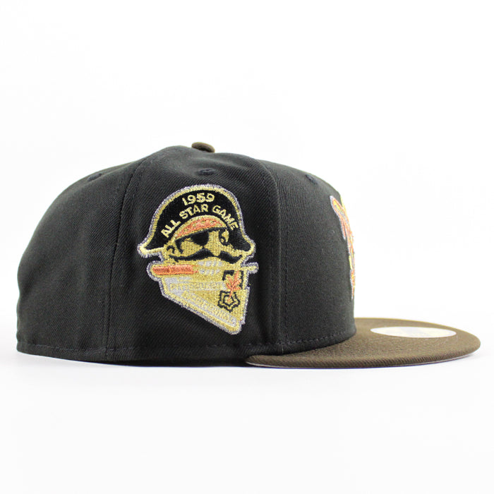Pittsburgh Pirates 1959 All Star Game 59Fifty New Era Fitted Hat (Black Walnut Gray Under Brim)
