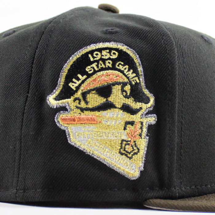 Pittsburgh Pirates 1959 All Star Game 59Fifty New Era Fitted Hat (Black Walnut Gray Under Brim)