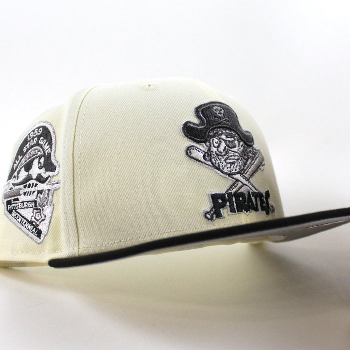 Pittsburgh Pirates 1959 All Star Game 59Fifty New Era Fitted Hat (Chrome White Black Gray Under Brim)