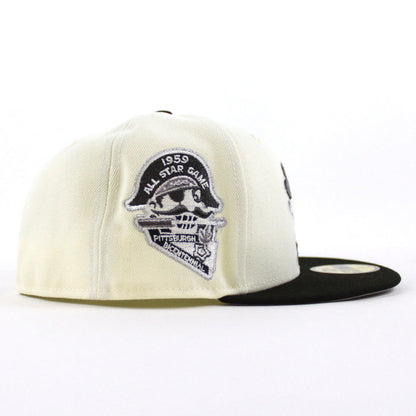 Pittsburgh Pirates 1959 All Star Game 59Fifty New Era Fitted Hat (Chrome White Black Gray Under Brim)