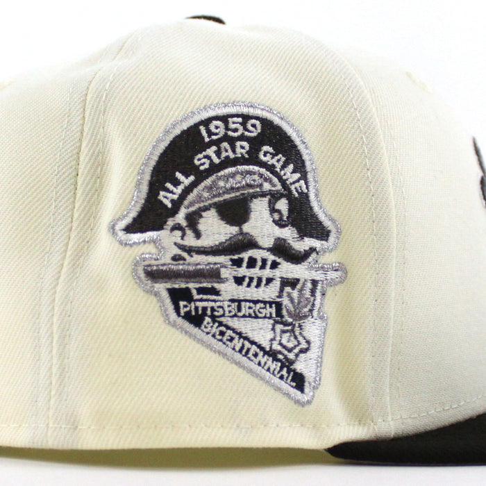 Pittsburgh Pirates 1959 All Star Game 59Fifty New Era Fitted Hat (Chrome White Black Gray Under Brim)