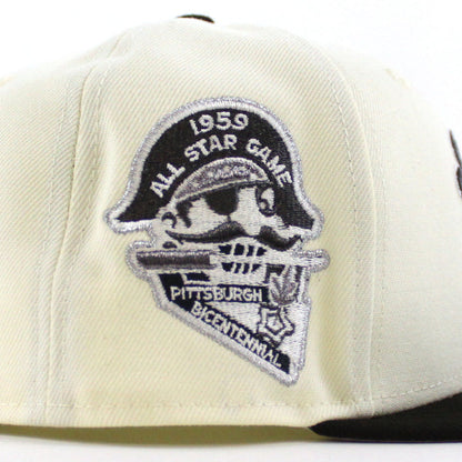 Pittsburgh Pirates 1959 All Star Game 59Fifty New Era Fitted Hat (Chrome White Black Gray Under Brim)