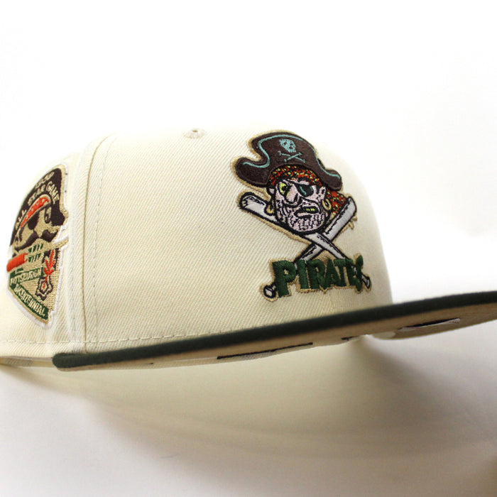 Pittsburgh Pirates 1959 All Star Game New Era 59Fifty Fitted Hat (GITD CHROME WHITE DARK SEAWEED KHAKI Under Brim)