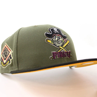 Pittsburgh Pirates 60  World Series 59Fifty New Era Fitted Hat (New Olive Black Gold Under Brim)