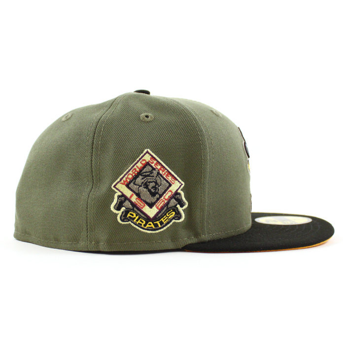Pittsburgh Pirates 60  World Series 59Fifty New Era Fitted Hat (New Olive Black Gold Under Brim)
