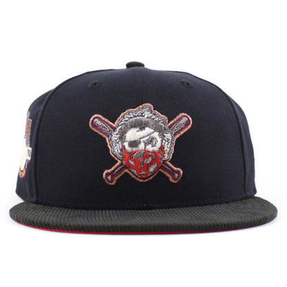 Pittsburgh Pirates EST 1887 59Fifty New Era Fitted Hat (Navy Corduroy Scarlet Red Under Brim)