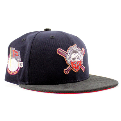 Pittsburgh Pirates EST 1887 59Fifty New Era Fitted Hat (Navy Corduroy Scarlet Red Under Brim)