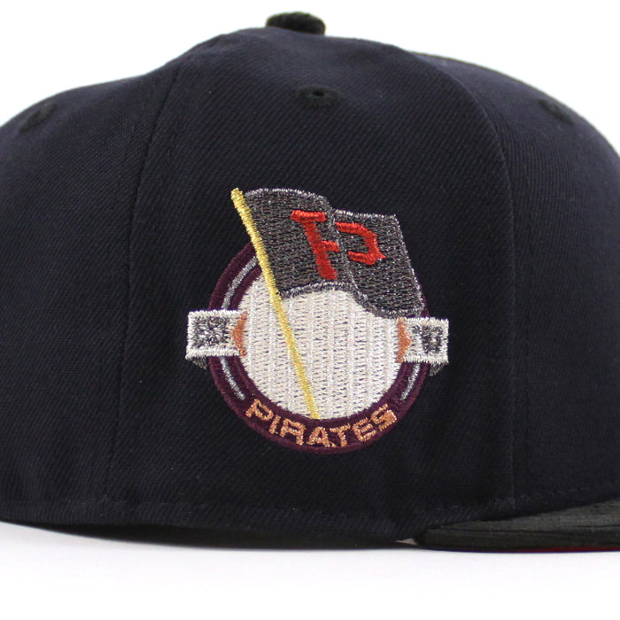 Pittsburgh Pirates EST 1887 59Fifty New Era Fitted Hat (Navy Corduroy Scarlet Red Under Brim)