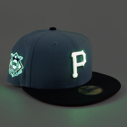 Pittsburgh Pirates National’s Patch 59Fifty New Era Fitted Hat (Blue Navy Scarlet Red Under Brim)