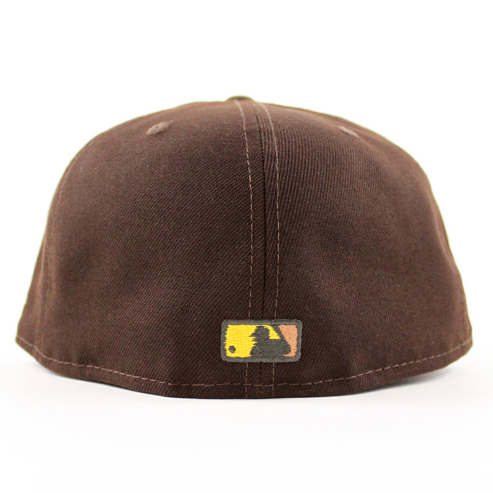 Pittsburgh Pirates Pirates Logo 59Fifty New Era Fitted Hat (Burnt Wood Walnut Khaki Under Brim)