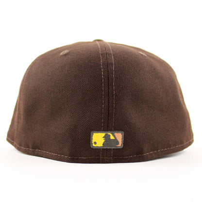Pittsburgh Pirates Pirates Logo 59Fifty New Era Fitted Hat (Burnt Wood Walnut Khaki Under Brim)