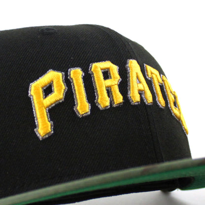 Pittsburgh Pirates Roberto Calmente  59Fifty New Era Fitted Hats (Black WoodLand Camo Green Brim)
