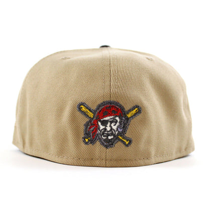 Pittsburgh Pirates Roberto Clemente 59Fifty New Era Fitted Hat (Drip Logo Camel Navy Gray Under Brim)