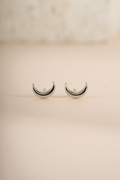 Plain Moon Studs
