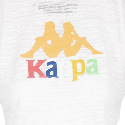 Polera Blanca Logo Multicolor
