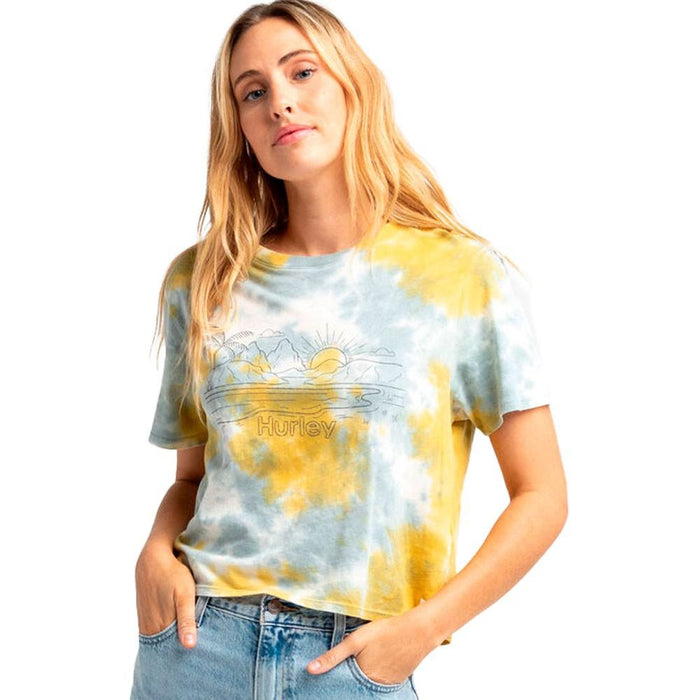Polera Coastalvibes Tiedye Yellow Green Hurley