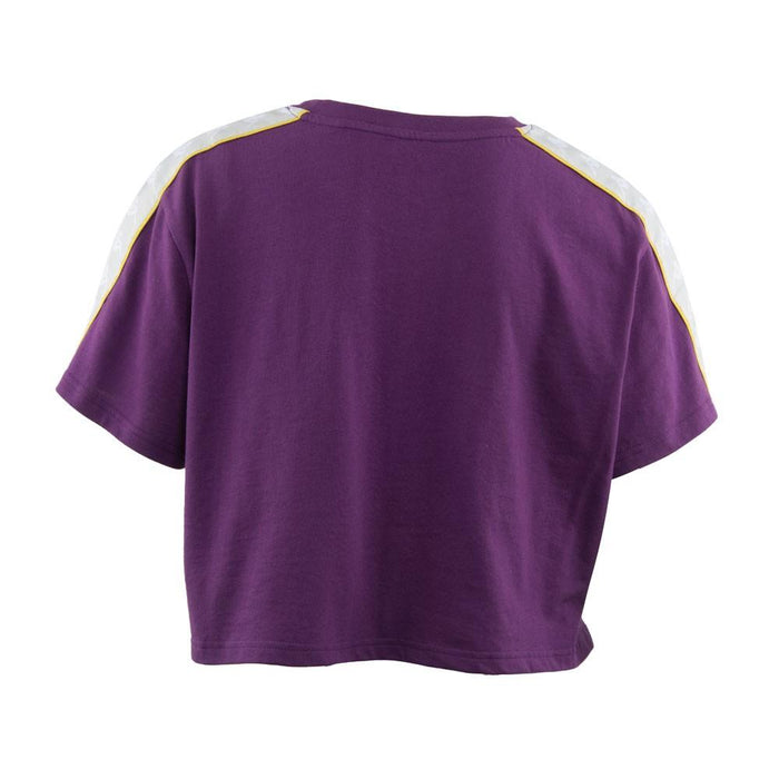 Polera Crop Top 2201 Women Morada Banda Gris