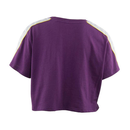 Polera Crop Top 2201 Women Morada Banda Gris