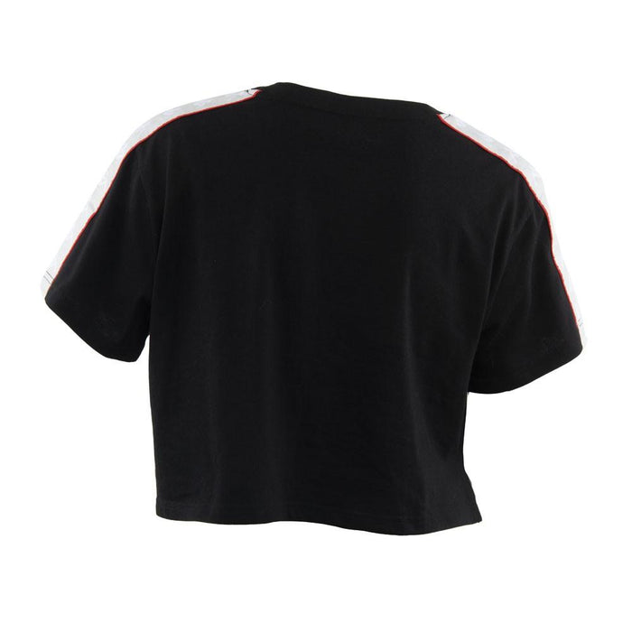 Polera Crop Top 2201 Women Negro Banda Blanca