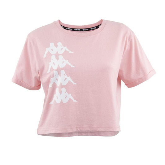 Polera Crop Top 2202 Women Rosado Blanco