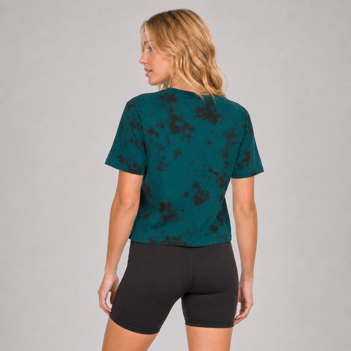 Polera Crown Tiedye Crop Deepteal Tie Hurley