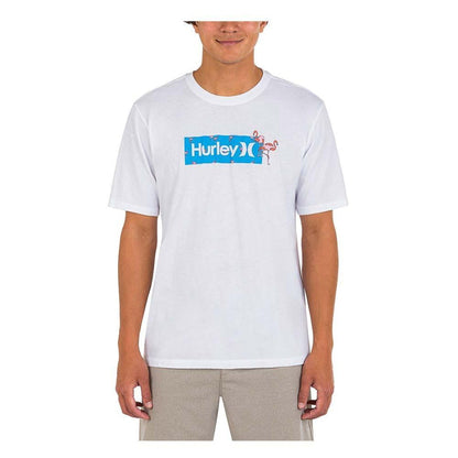 Polera Everyday Washed Ditsy Box White Hurley