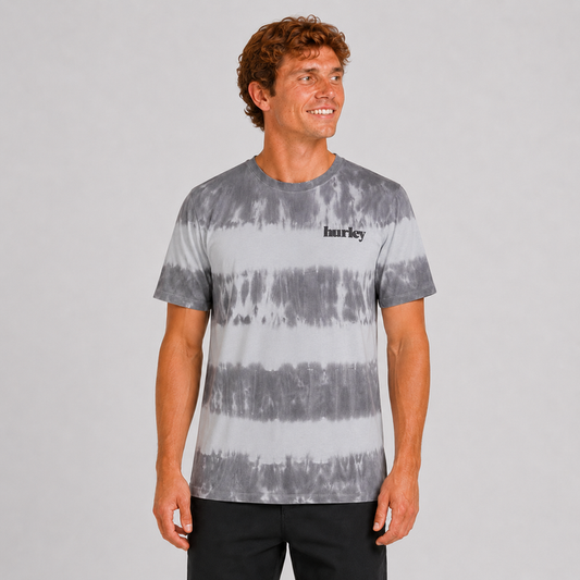 Polera Everyday Washed Tiedye Tealtint Grey Black Hurley