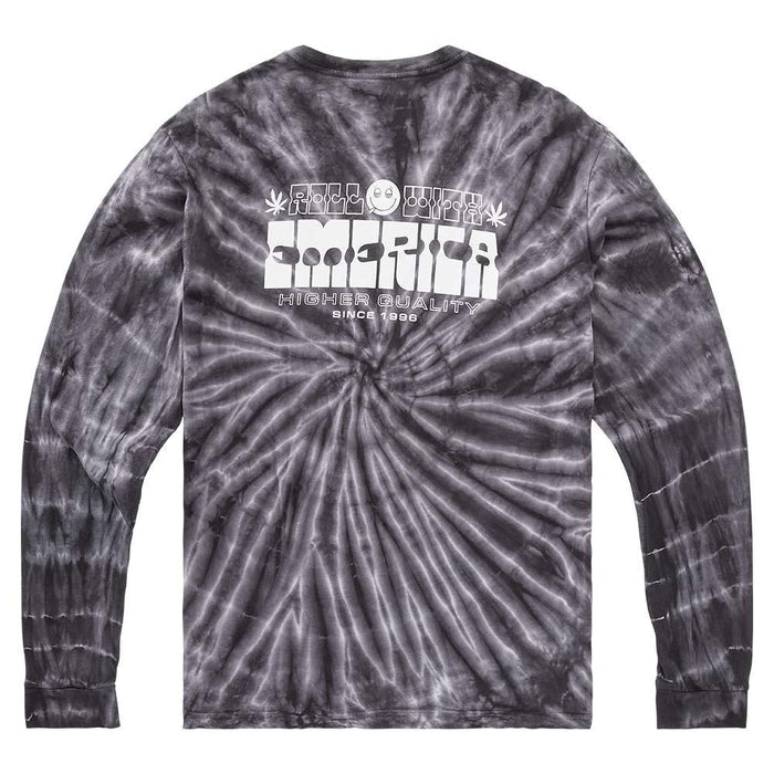 Polera Manga Larga Roll With Tiedye Black Emerica