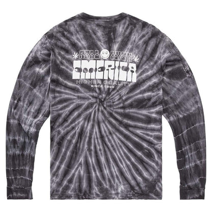 Polera Manga Larga Roll With Tiedye Black Emerica