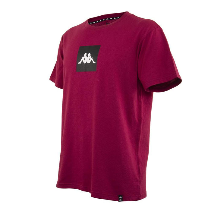 Polera Men 2213 Block Burgundy Black