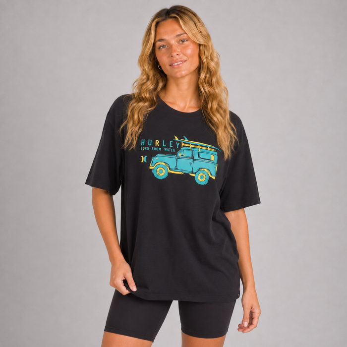 Polera Surfari Boyfriend Tee Caviar Hurley