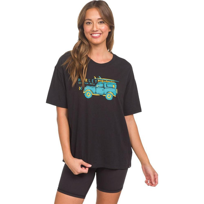 Polera Surfari Boyfriend Tee Caviar Hurley