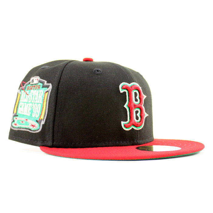 Portugal Boston Red Sox 1999 All Star Game New Era 59Fifty Fitted Hat (Black Scarlet Red Green Under Brim)